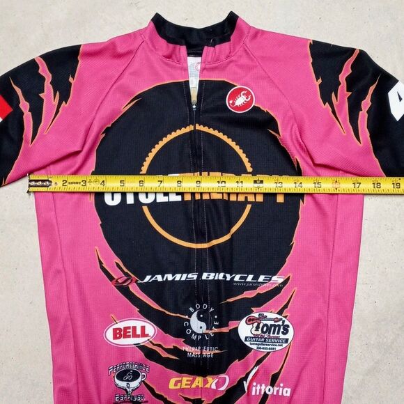 Castelli Cycling Full Zip Jersey Shirt Men's Medium - Picture 8 of 8